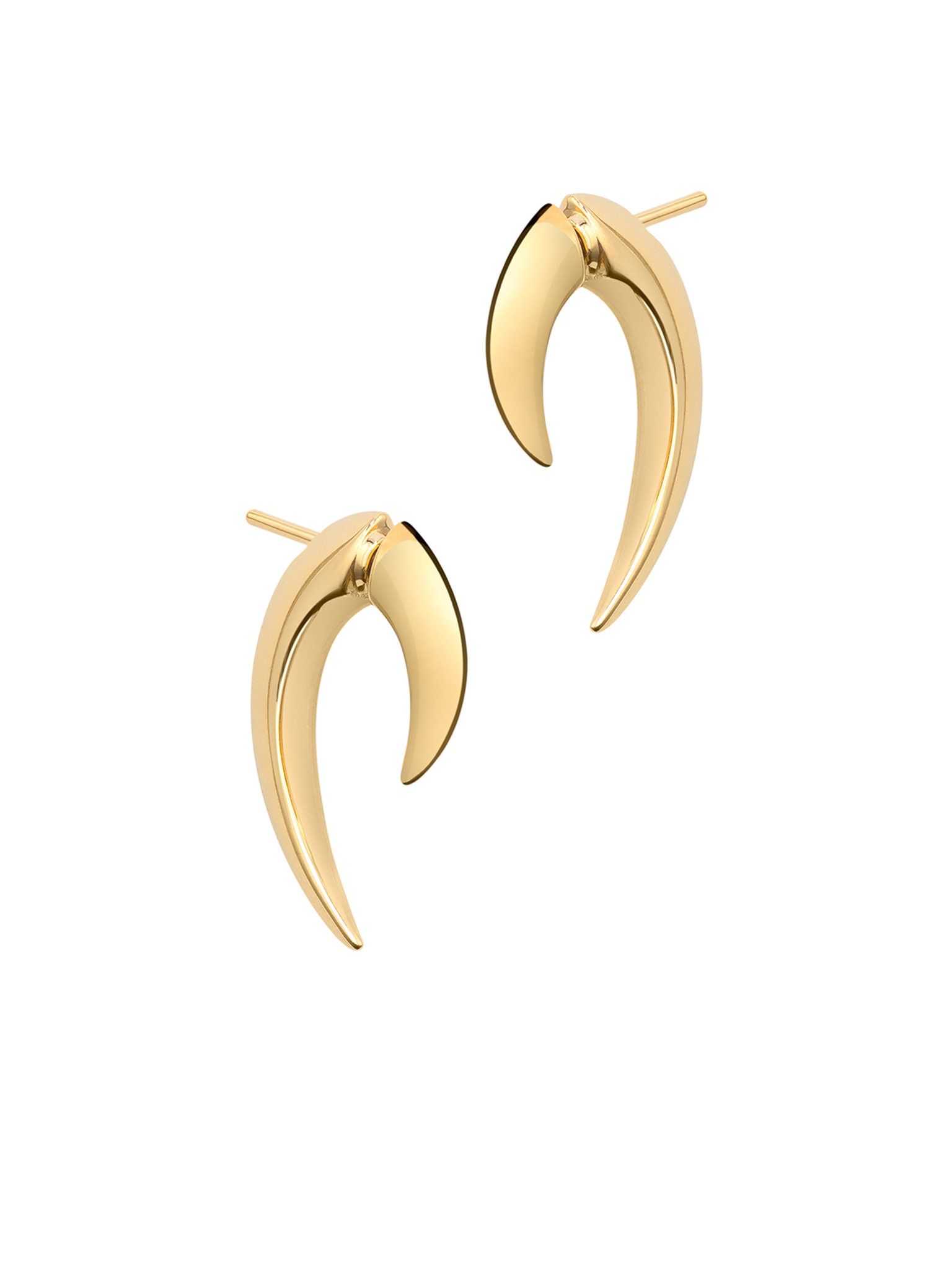 Talon earrings - yellow gold vermeil